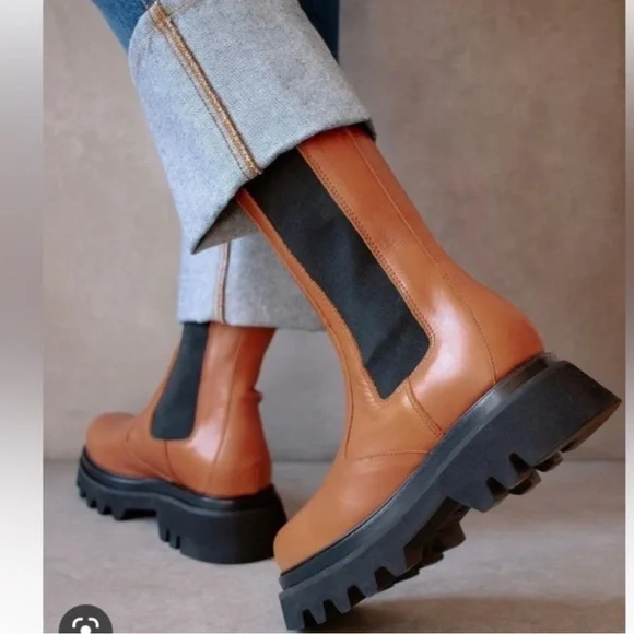 Alohas all rounder boots leather y2k platform high top stretch panels Size EU 38 - Picture 2 of 12